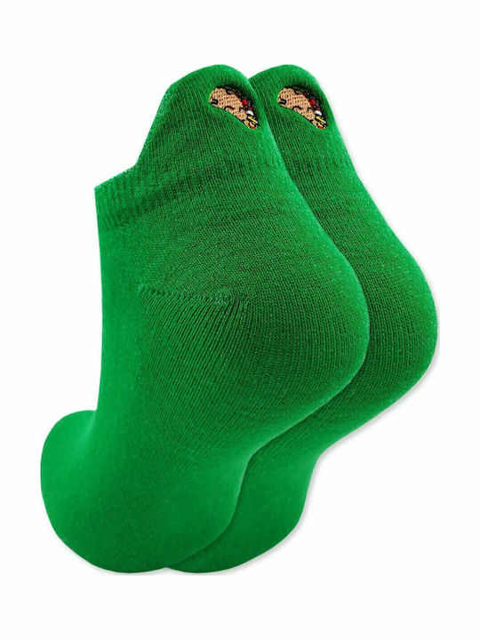 Axidwear Men's Solid Color Socks Green