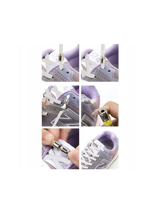 Malatec Shoelaces Elastic White 2pcs 100cm