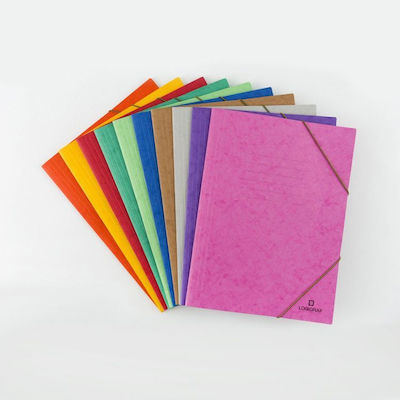 Logigraf Folder Prespan with Rubber Band and Ears for Paper A4 Green 10pcs