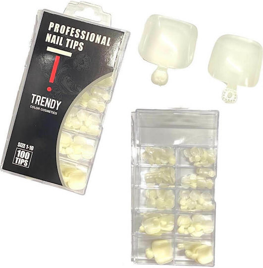 Trendy Color Cosmetics Sfaturi pentru unghii în Culoare Bej 100buc 67033