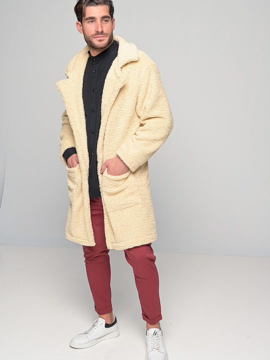 madmext Men's Coat Beige