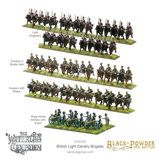 Warlord Games British Light Cavalry Brigade Waterloo Epic Battles Figuren