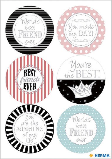 Herma You Decorative Sticker for DIY Crafts Silver