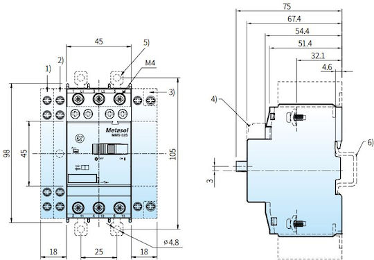 LS Termomagnetic Comutator Industrial MMS-32S-1.6