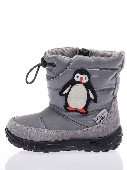 Falcotto Kids Snow Boots with Zipper Gray