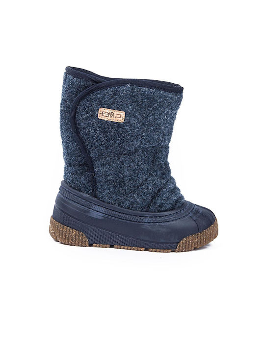 CMP Kids Boots with Hoop & Loop Closure Navy Blue