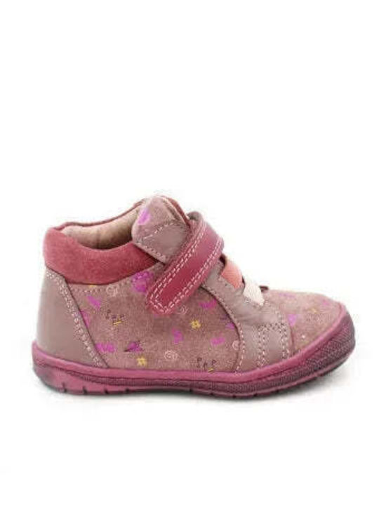 Anatomical Leather Kids Boots with Laces Brown