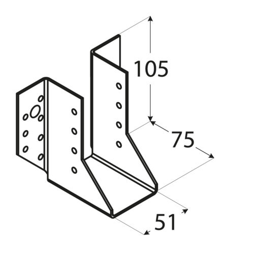 Showood Δοκοθήκη για Πέργκολα από Ξύλο 10.5x5.1cm