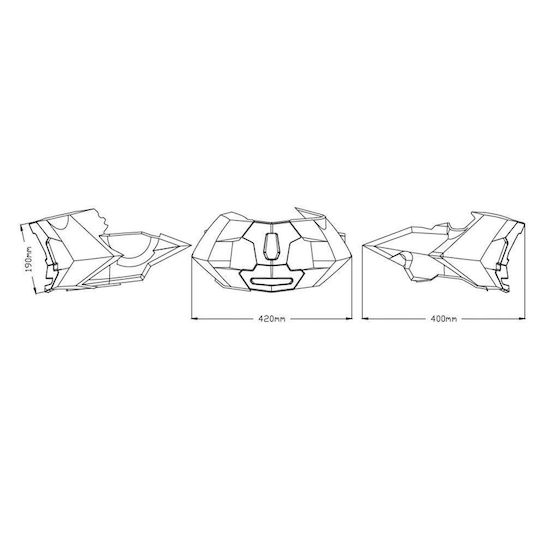 Puig Protecție capac motor motocicletă KTM 790 Duce Negru