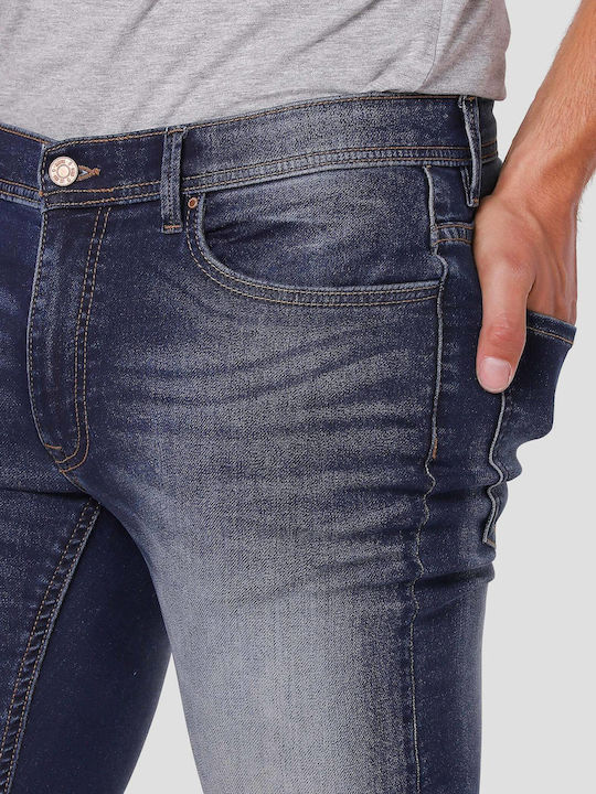 Ανδρικό Παντελόνι Τζιν με Slim Εφαρμογή Μπλε