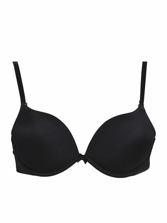 Miss Rosy Push Up Bra Black