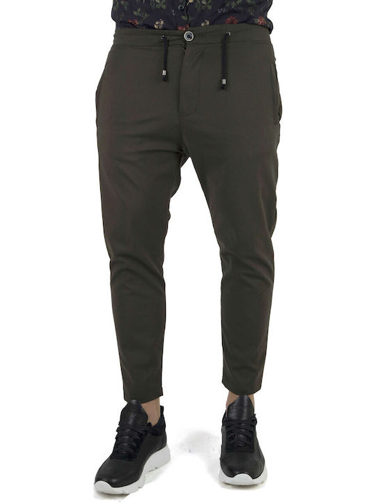 Trousers Chino Elastic in Slim Fit Khaki