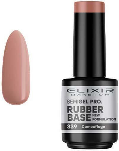 Elixir Semigel Pro 339 Strat de bază pentru gel Cauciuc 15ml