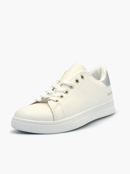 Joya Damen Flatforms Sneakers Weiß