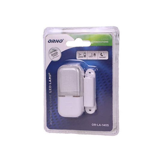 Orno LED Light Switch for Cabinets with Battery Powered and Photocell 1pcs