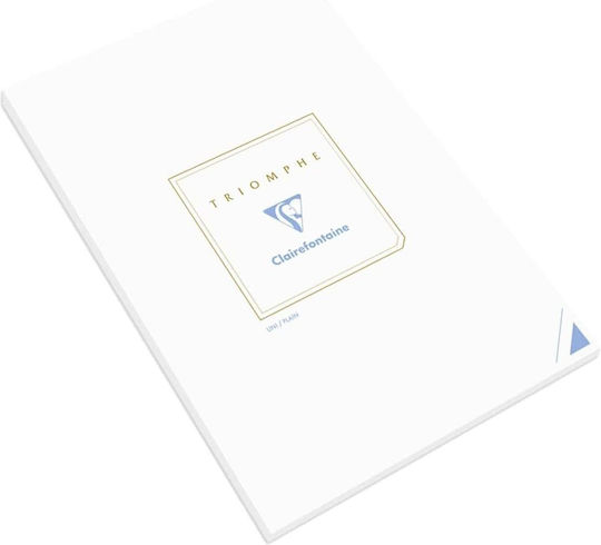 Clairefontaine Σημειωματάριο Α4 50 Φύλλων με Λευκές Σελίδες Λευκό