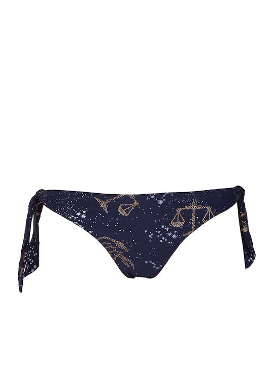 Bikini Slip με Κορδονάκια Navy Μπλε
