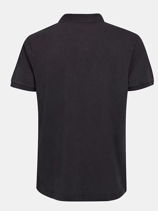 Polo Herrenbluse Kurzarm Schwarze