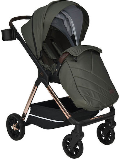 Nammas Verstellbar 3 in 1 Baby Kinderwagen Geeignet für Neugeborene Olive 8.9kg