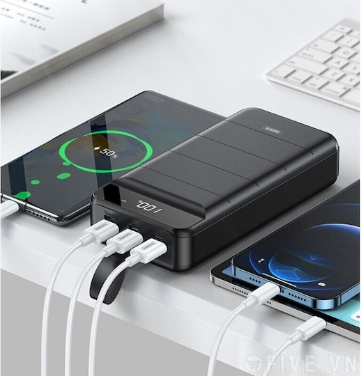 Remax Leader Power Bank 40000mAh with 3 USB-A Ports Black
