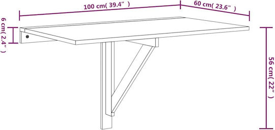 Плъзгаща Се Бяла Дървена Маса За Кухня 100x60x56см
