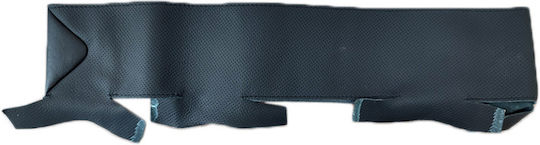 Simoni Racing Car Steering Wheel Cover Tailored made of Leatherette Black with Black Stitching