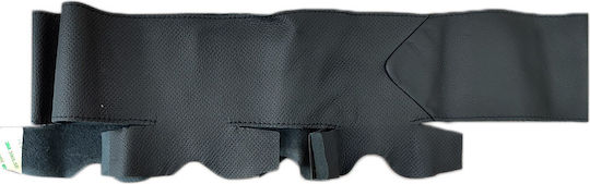 Simoni Racing Car Steering Wheel Cover Tailored made of Leatherette Black with Black Stitching