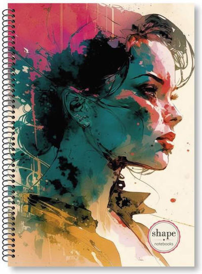 Shape Notebooks Spiral Heft Geregelt A4 2 Themen Women 1Stück (Μiverse Farben)