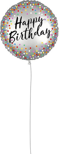 Balloon Foil Round Gray 46cm