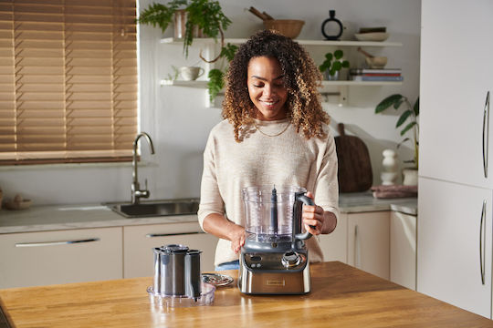 Kenwood Multipro Xl Weigh+ Πολυμίξερ 1000W με Κάδο 3lt και Κανάτα Μπλέντερ Ασημί