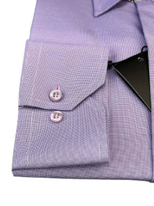 Poli Gianni Men's Shirt Long Sleeve Purple