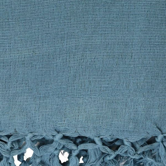 Synchronia Rajput Ριχτάρι Διθέσιου Καναπέ Ζακάρ 225x250εκ. Μπλε