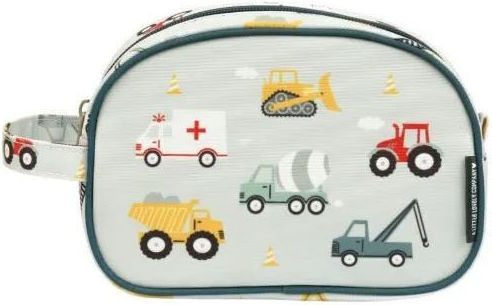 A Little Lovely Company Vehicles Pencil Case Barrel Green
