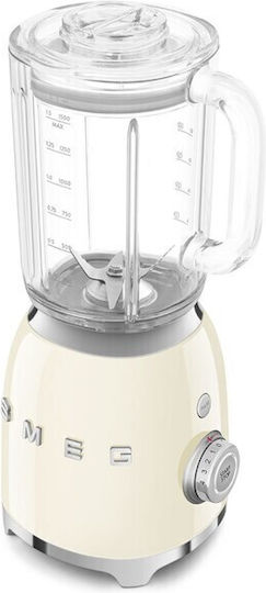 Smeg Μπλέντερ με Κανάτα Tritan 1.5 lt 800W Μπεζ BLF01CREU