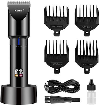 Kemei Professional Rechargeable Hair Clipper Black KM-3293