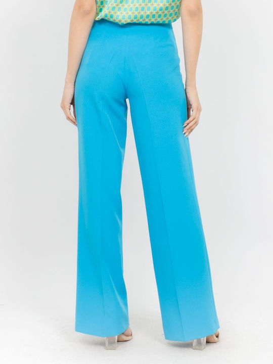 Femei Din material textil Pantaloni Albastru deschis