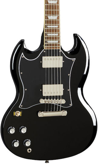 Epiphone SG Standard Chitară Electrică pentru Stângaci cu Forma SG și Configurație de Pickup-uri HH Ebony