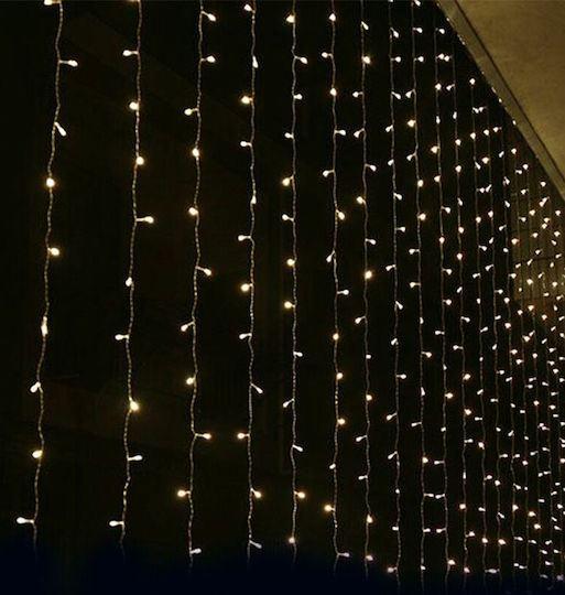 360 Lichterketten LED 2m. x 200cm Warmes Weiß Typ Vorhang 1Stück