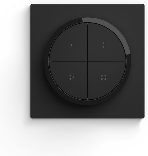 Philips Wall Mounted Dimmer Switch with LED Button Frame in Black Colour