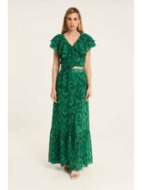 SheX Maxi Skirt in Green color