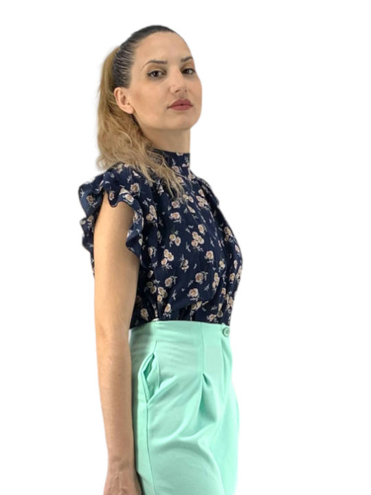Femei Talie înaltă Pantaloni scurți Turcoaz