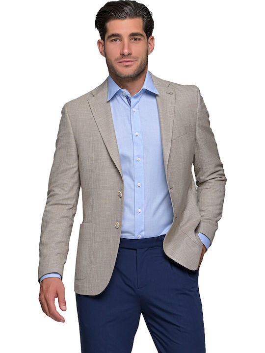 Men's Suit Jacket Slim Fit Beige