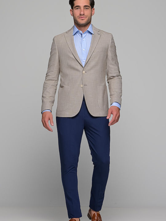 Men's Suit Jacket Slim Fit Beige