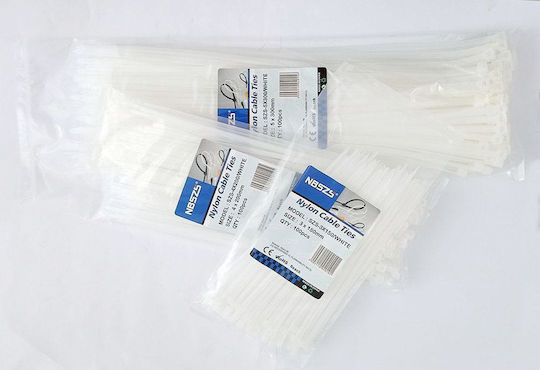 KAL Electronics White Plastic Cable Ties 100x3mm SZS-3X100/WHITE