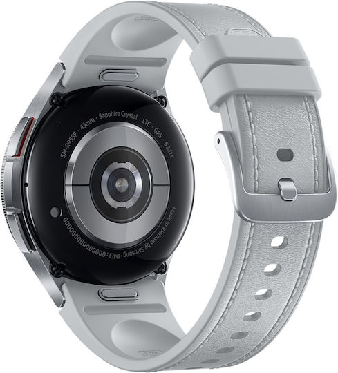 Samsung Galaxy Watch6 Classic LTE Edelstahl 43mm Wasserdicht mit eSIM und Pulsmesser (Silber)