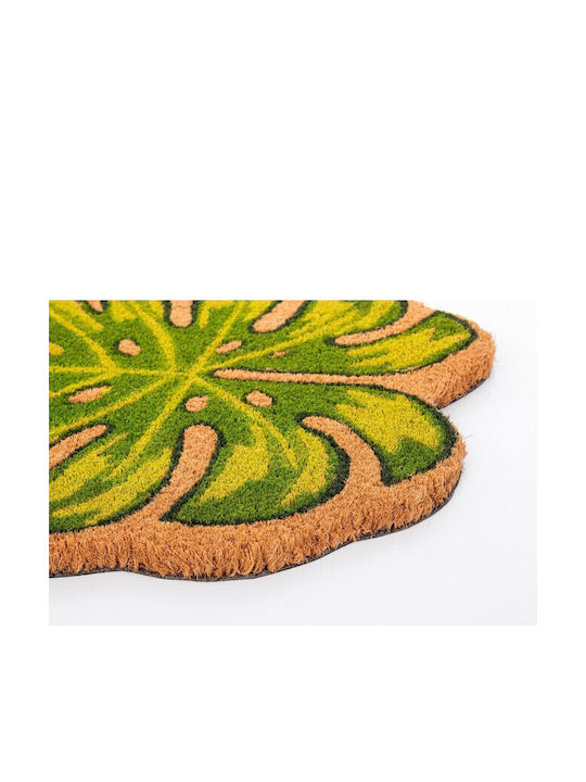 Bizzotto Coconut Fiber Doormat Philodendron Leaf Green 40x60cm