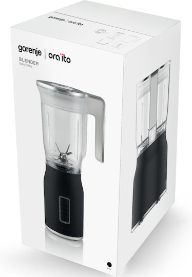 Gorenje Μπλέντερ με Πλαστική Κανάτα 1.5 lt 800W Μαύρο B8000RAB