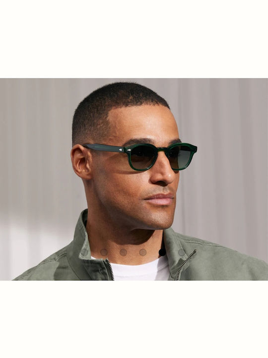 Moscot Lemtosh Unisex Sunglasses with Plastic Frame Emerald Forest Wood