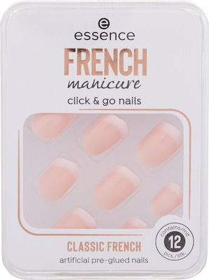 Essence French Manicure Click & Go Tipps für falsche Nägel in Mehrfarbig Farbe 12Stück