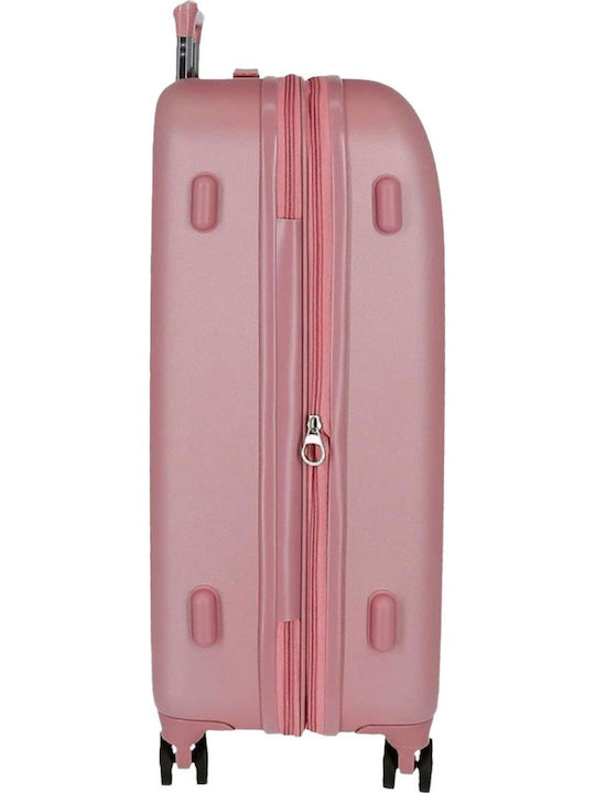 Movom Riga Große Hartschale Reisekoffer Rosa mit 4 Rädern Höhe 70cm